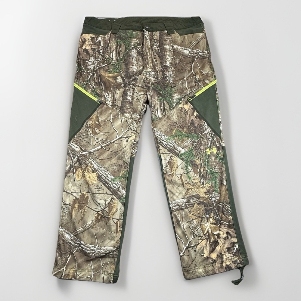 Under Armour Pants Mens 42x32 Brown Camo Scent Control Early Season Speed Freek